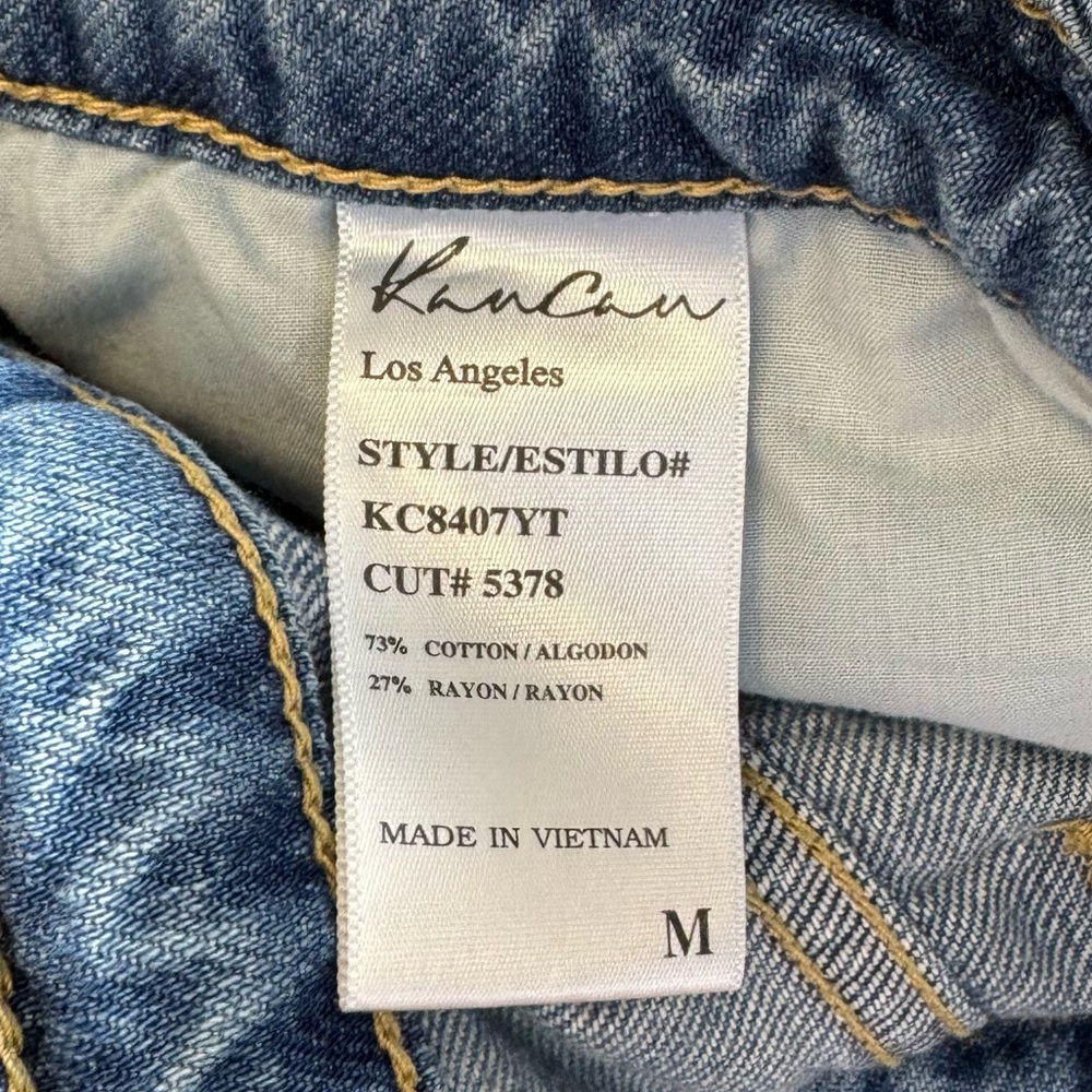 KanCan LA Distressed Rolled Up Mini Denim Jean Shorts Medium KC8407YT - Picture 7 of 11